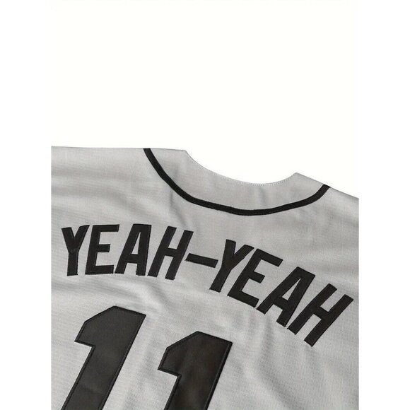 Sandlot Baseball Jersey Yeah-Yeah #11 Gray Stitched Men's - Picture 5 of 8